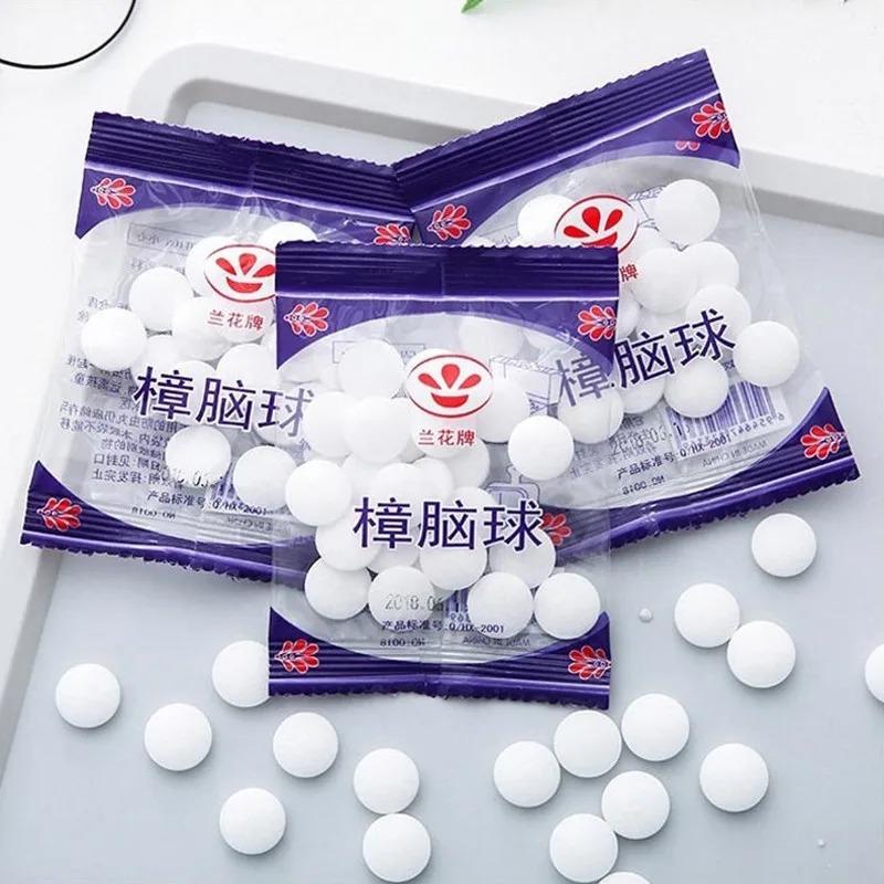 Anti-Mildew Moth-Proof Camphor Balls - 1-10pcs Insect-Proof Pills, Wardrobe Shoe Closet Drawer Cabinet Odor Removal Deodorant
