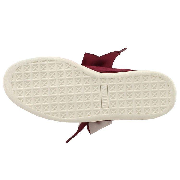 Puma Suede Heart Quilt Cordovan Women Sneakers Red Cameo-Brown 365462-01