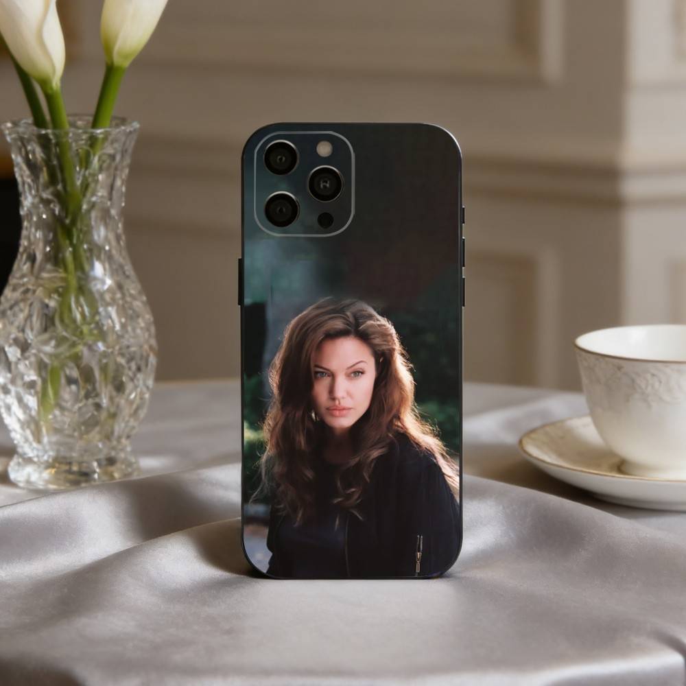 Смелый A-Анджелина Джоли Актриса Чехол для телефона Для iPhone 17pro, 16,15,14,13,12,11 X XR Plus, Другие Мягкий Черный Чехол iPhone17promax