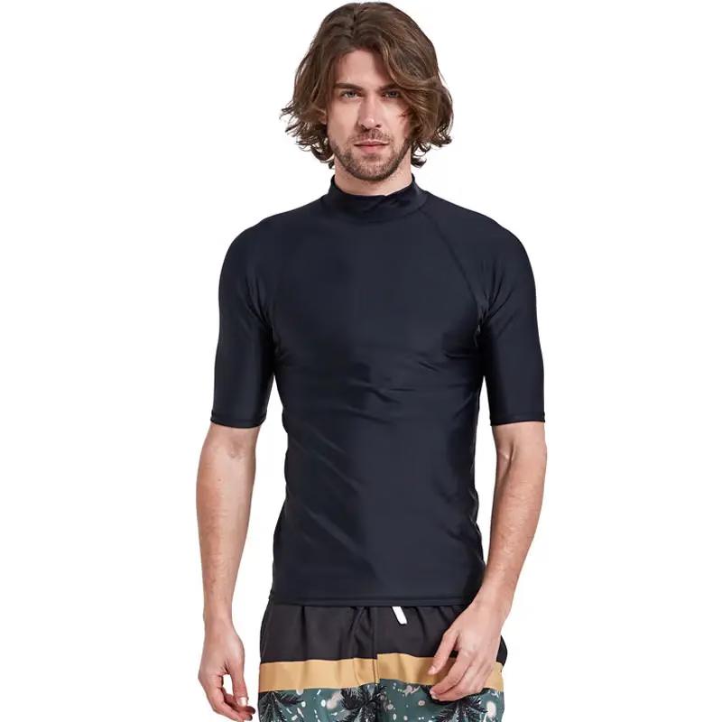 

SBART Men s Short Sleeve Rash Guard Top L