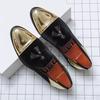 Luxury Fashion Printed Embroidery Suede Flats Shoes British Style Oxfords Man Party Wedding Dress Formal Prom Loafers Footwear