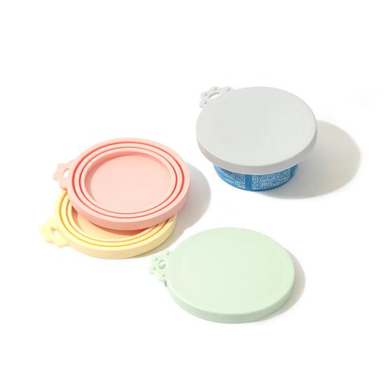 Silicone Pet Food Can Lid for Dog and Cat 3 Size Food Can Lid Dustproof Moisture Proof Food Can Lid Safe Odorless Reusable Pet Food Seal