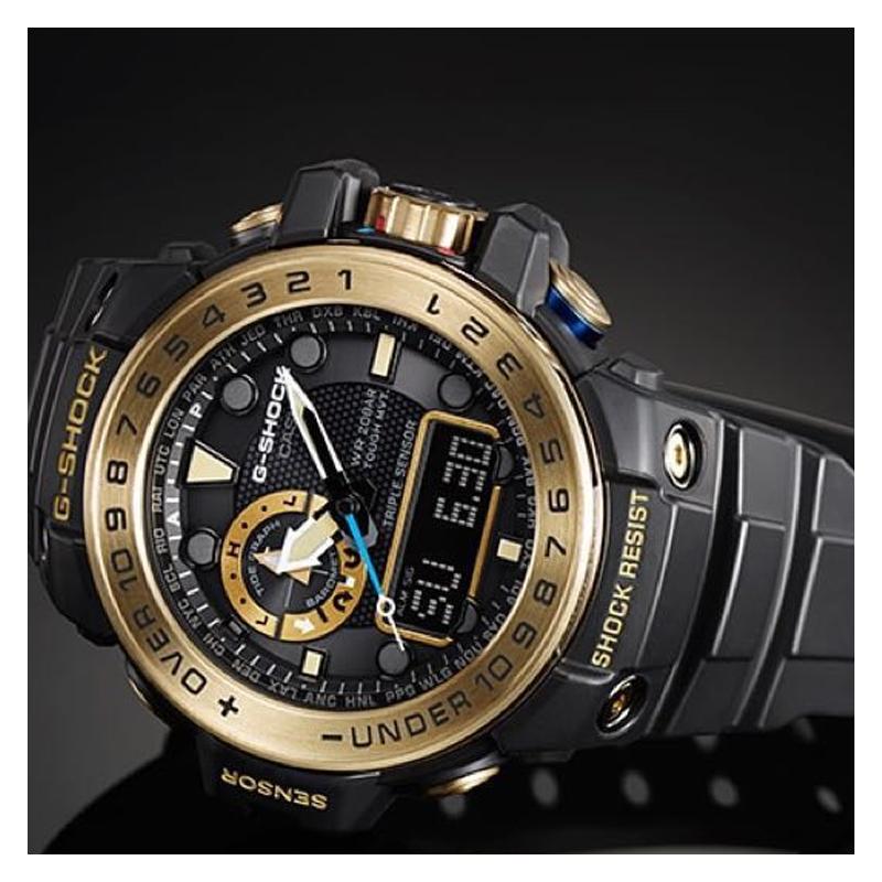 Casio Serie G-SHOCK serie nautica MASTER OF G serie nero oro impermeabile sportivo smart watch movimento solare al quarzo giapponese e GWN-1000GB-1A