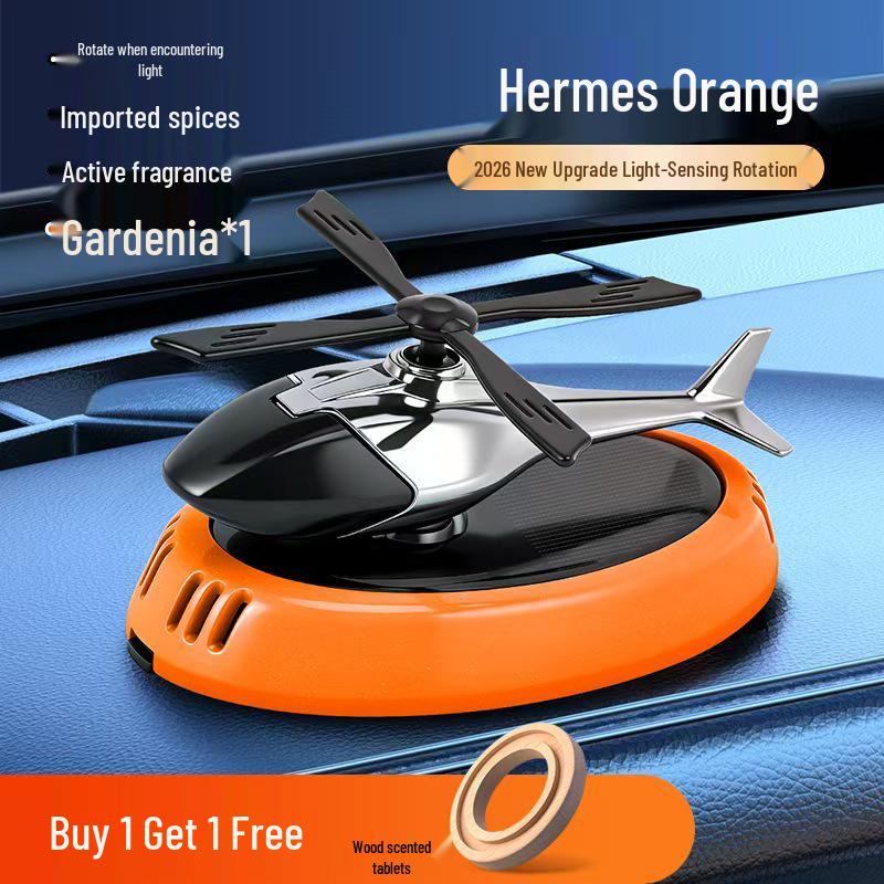Luxury Car Interior Solar-Powered Helicopter Perfume Diffuser Ornament
