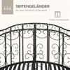 1.2M Metal Decorative Scrollwork Arch Garden Bridge, Black