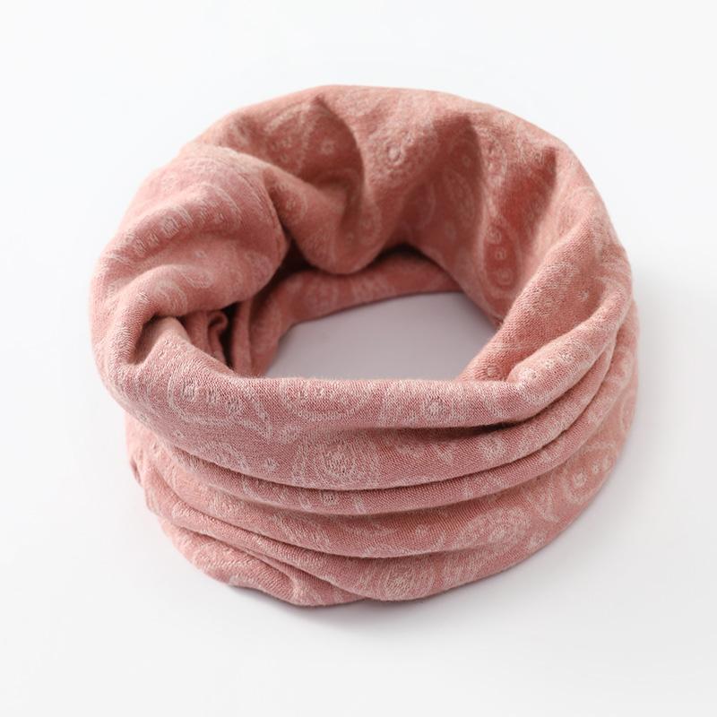 Thick Pure Cotton Paisley Snood Neck Gaiter Winter Double Layers Unisex Tube Scarf Neck Warmer Cowl Collar Loop Outdoor Skiing