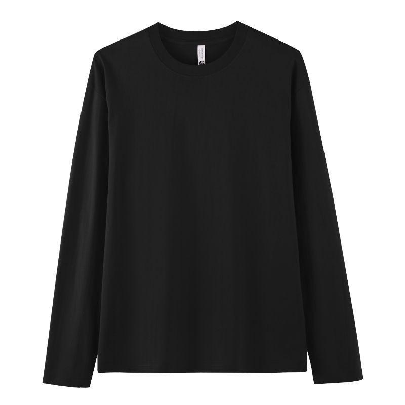 Women's Round Neck Long Sleeve Solid Oversized Top 100% Combed Cotton Basic Layering T Shirt Casual Daily Wear 2026 Spring Outfit
