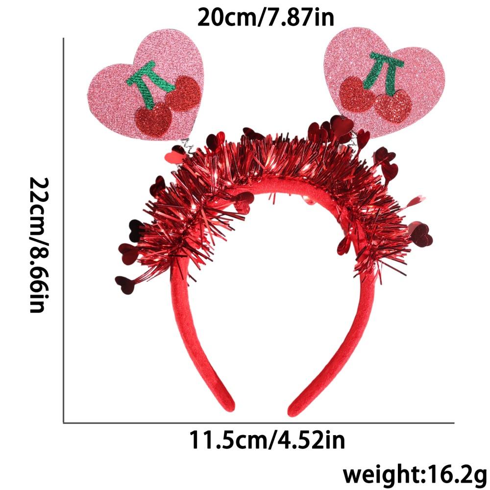 Wedding Decoration Headband Love Heart Hair Hoop Party Supplies Headband Eye Catching Valentine'S Day Headband For Photo
