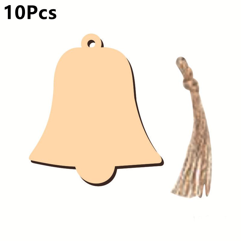 

Рождественское украшение Деревянная подвеска Подвеска на елку Сделай сам для декора дома и комнаты Новогодняя вечеринка 2026 Подарочный аксессуар 10Pcs