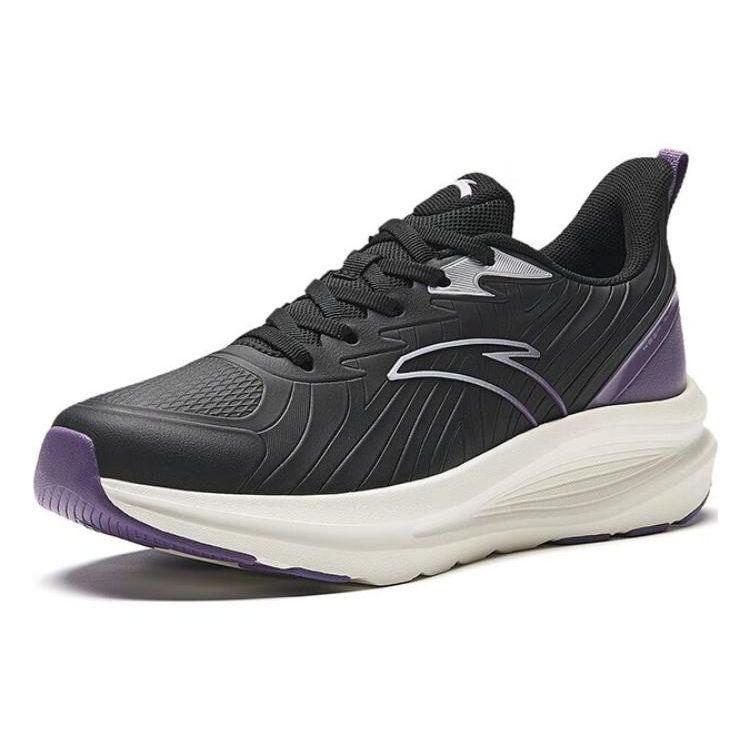 Anta Comfortable Versatile Shock Absorbing Low Top Running Shoes Women Sneaker Black 122345538-8