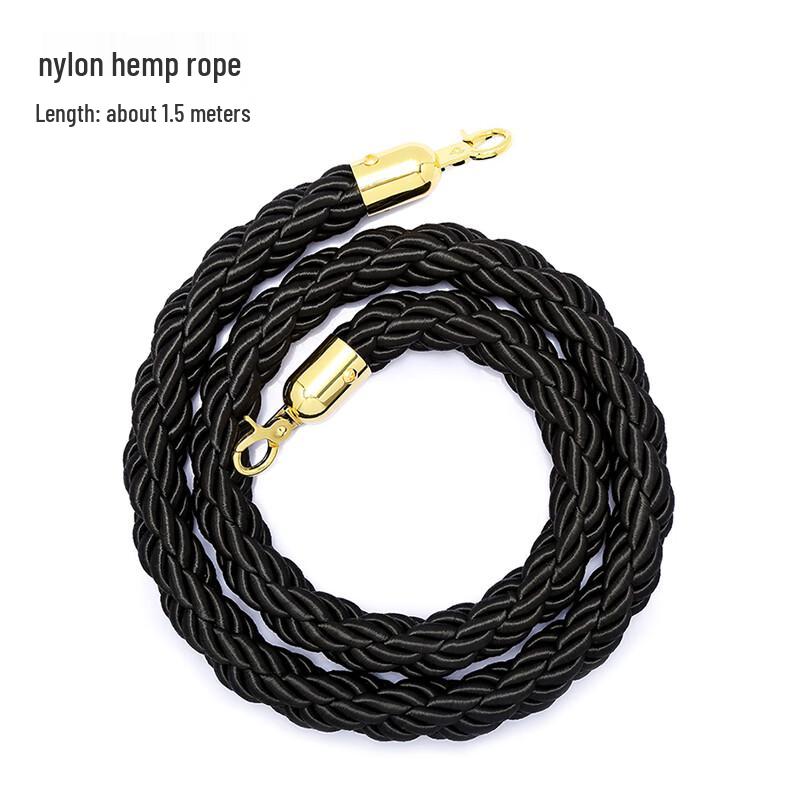 Stanchion Rope Barrier with Gold Buckles (2-Pack)