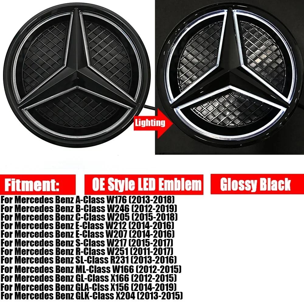 

Car Sticker Car Sticker 2025 Hot For Benz Illuminated Star Badge Car Front Grill LED Emblem Light For Mercedes Benz 3D Mirror Lo