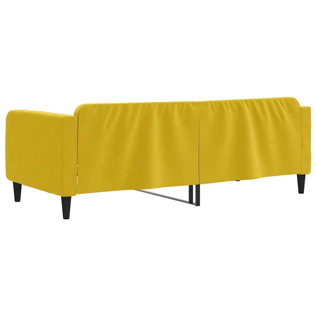 Vidaxl Sofa with Sleeping Function, Yellow, 100X200 Cm, Upholstered In Velvet