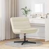 Swivel Chair Cream 63 x 75 x 76 cm PU