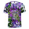Stained Glass Loose 3D Summer Fashion Men's Clothing 3D Short Sleeved T-shirt
