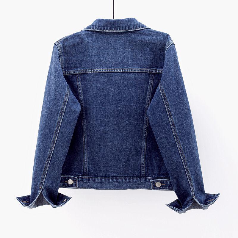 2023 Spring Women's Slim Fit Denim Jacket - Short, Versatile, Single-Breasted, Long Sleeve Cardigan Top