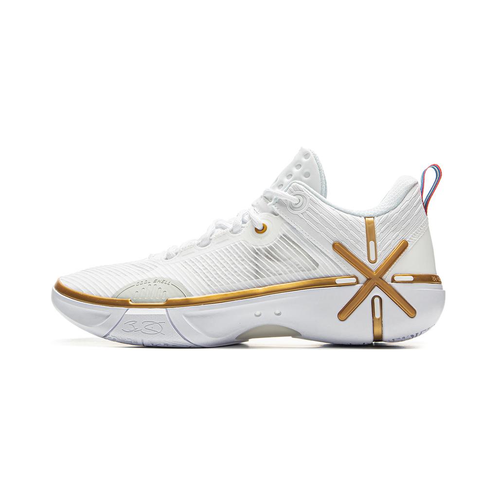 Li Ning Wade Series Comfortable Versatile Non-Slip Wear-Resistant Low-Top Basketball Shoes Men sneaker White ABPV021-1
