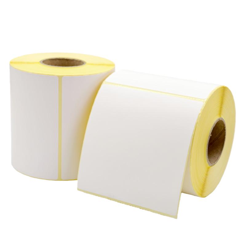 Waterproof Thermal Self-Adhesive Label Paper, Yellow 4x4 Inches (100x100mm)