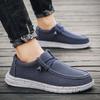 Large size cloth shoes men's 2025 spring light loafers canvas casual shoes trendy board shoes overalls lazy one pedal