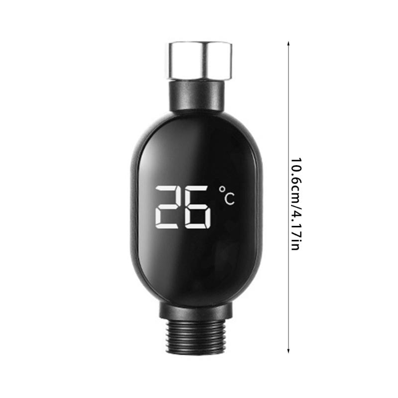 Fast Response Thermal Shower Head Display Real Time Water Temprature Tracking Strong Steel Bathroom Accessory