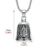 Saint Benedict Motorcycle Guardian Bell Retro Biker Good Luck Charm Religious Cross Key Chain