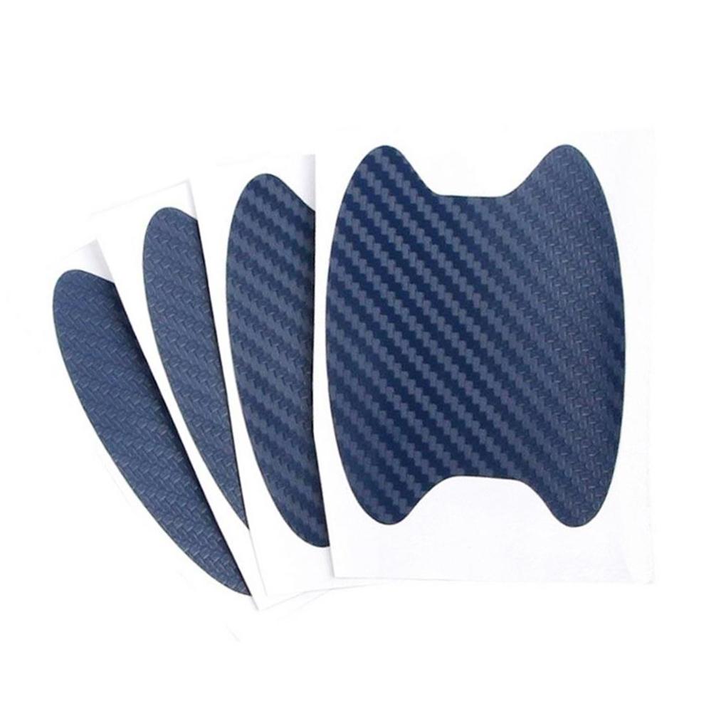 4Pcs Carbon Fiber Waterproof Auto Door Handle Film Durable Scratch Proof Professional Lightweight Anti-Scratch Stickers