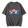 Crayon Shinchan Cute Cartoon T Shirt Couple Clothes Family Matching Tee Summer Casual Short Sleeve Cotton Top Fashion Streetwear