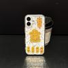 Applicable to Apple 16promax mobile phone case, Epoxy gold foil iPhone15 God of Wealth 14 Shunfeng 13 Shunshui 12 Transparent