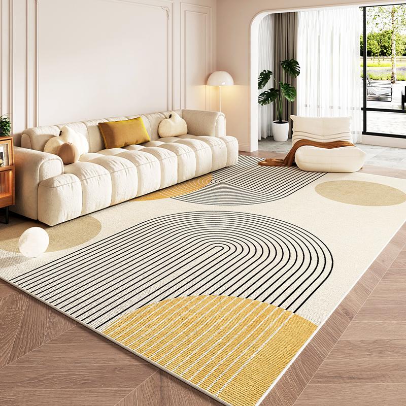 Modern Minimalist Living Room Carpets Light Luxury Sofa Coffee Table Rug Machine Washable Non-slip Carpet Bedroom Bedside Rugs