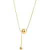 2024 Gold Ball Titanium Steel Necklace: Light Luxury Niche Clavicle Chain with Women's Responsive Design Pendant