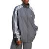 adidas Originals Adilenium Oversized Track Top With Three-Stripe Colorblock Design Women Tops Dark-Gray IV9338