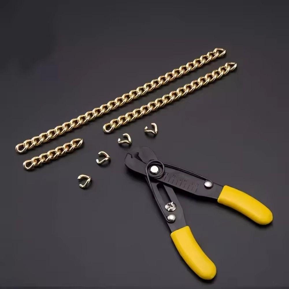 Riveting Tool Jewelry Chain Clamp Pliers Adjustable DIY Wire Strippers with Spring Multifunctional Wire Clamp Pliers