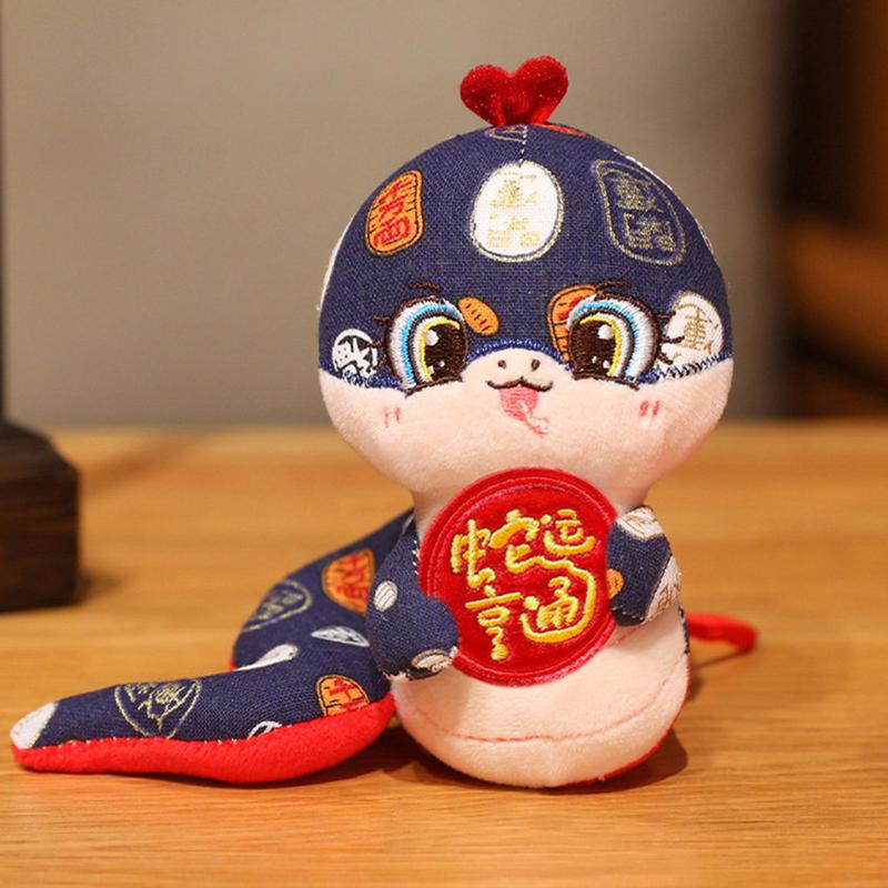 Snake Year Mascot Plush Doll Cartoon Lucky Zodiacs Snake Plush Toys Chinese New Year Decoration 2025 New Year Gifts