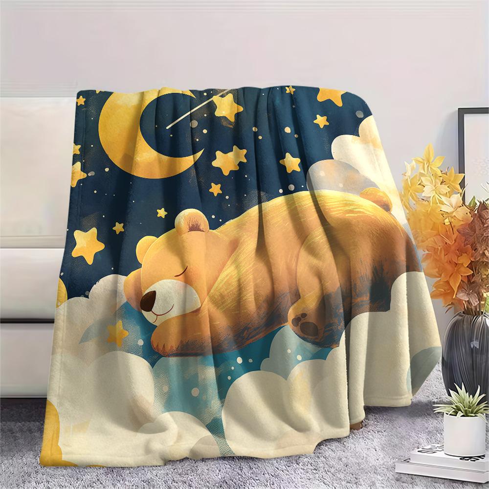 Animals in Dreams Print Flannel Blanket, High quality Comfortable for All Seasons, Home Decor, Warmth and Comfort, Perfect for Christmas Gifts