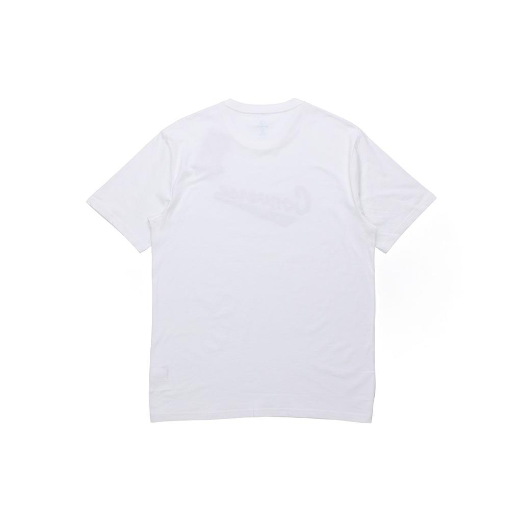 Converse T Shirts Men's White Crew Neck Moderate Straight Fit 10018235-102