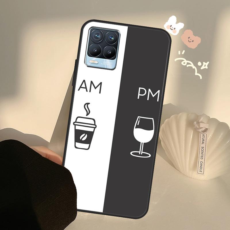 Coffee Wine Cup Case For Realme GT7 Pro GT6 C65 C67 C61 C53 C55 C51 C25 C63 C71 C75 11 12 13 14 15 Pro Plus