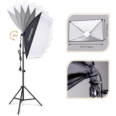 Kit de iluminação para fotografia Camnoon Studio Softbox com temperatura bicolor de 85 W, 2800 K-5700 K