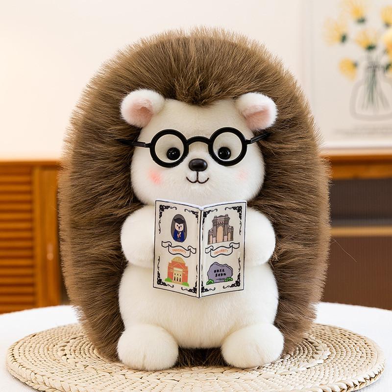 

Cute Hedgehog Plush Toy With Soft Pp Cotton For Kids And Gift Giving HedgehogReading,25cm