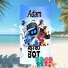 Customizable personalized beach towels Astro Bot themed designs.Suitable for the beach, yoga, sports;ideal as beach accessories
