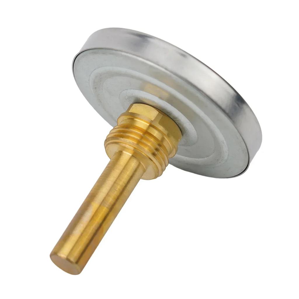 High Quality Thermometer Bimetal Thermometer 1/2" Axial Screw-in Bimetallic Control Temperature Heating 120°C