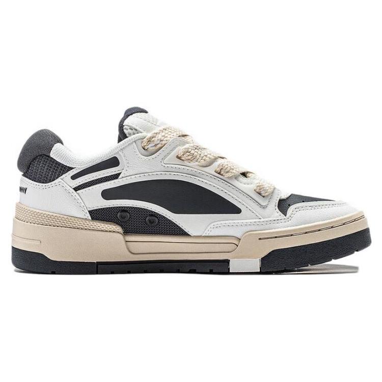 New LiNing Journey V2 Anti Slip And Wear Resistant Lightweight Low Top Skateboard Shoes Women's Ecru AGCT138-4