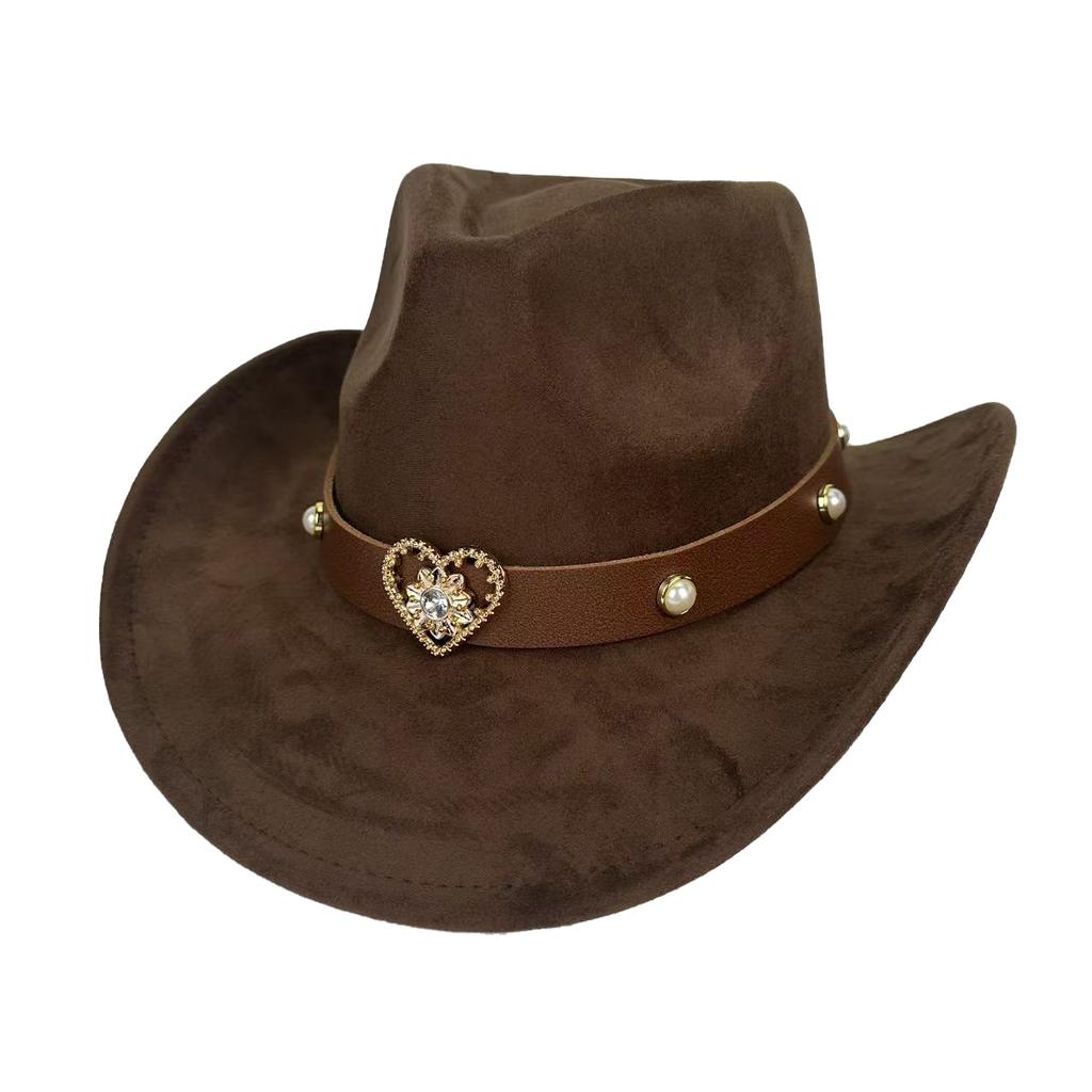 New Love Accessories Decorative Belt Western Cowboy Hat Tibetan Retro Top Hat Retro Jazz Hat Fashion Felt Hat