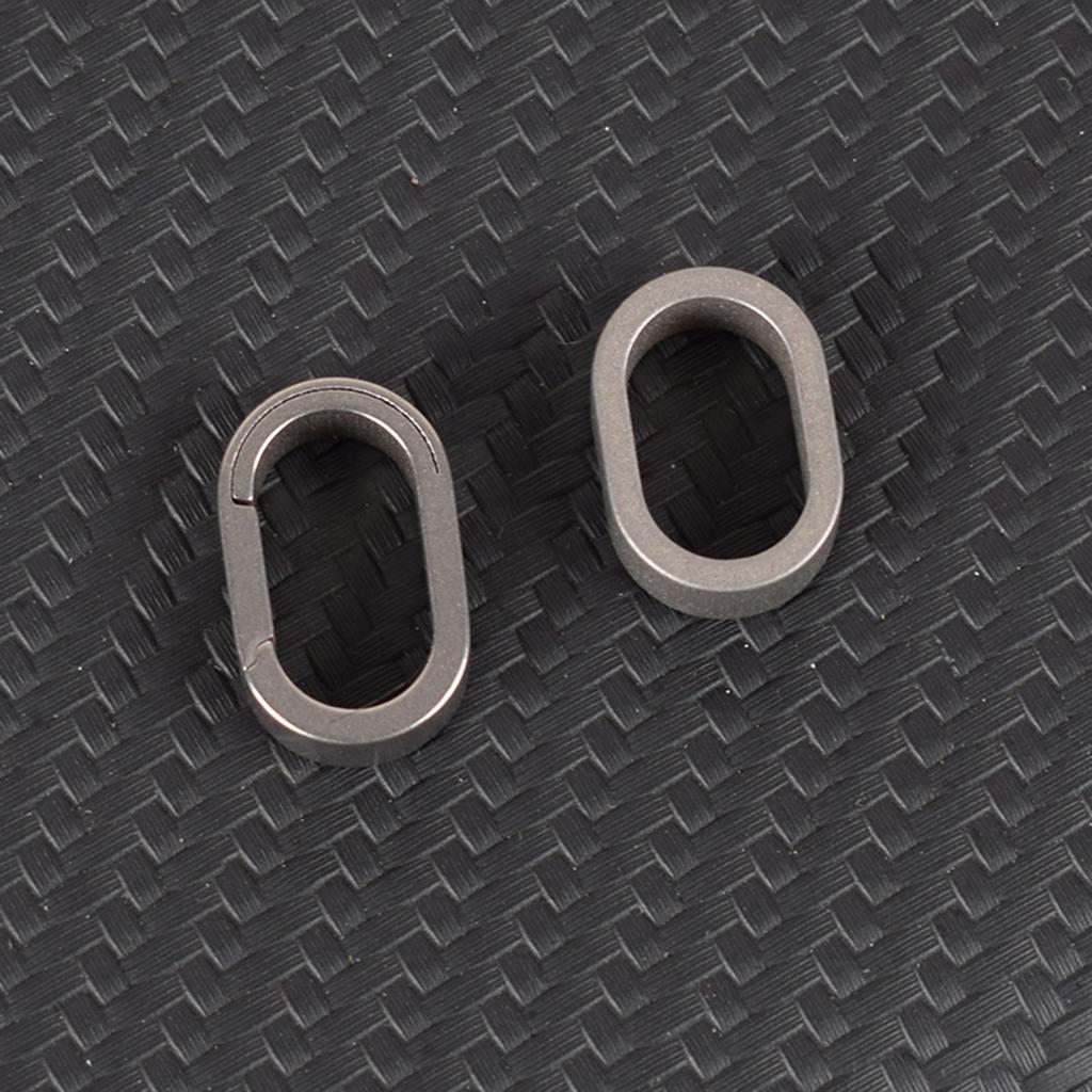 Titanium-alloy Key Rings Heavy Duty Keychain Clip Rings One-piece Spring Clip Side Pushing Keyring Closed Key Rings