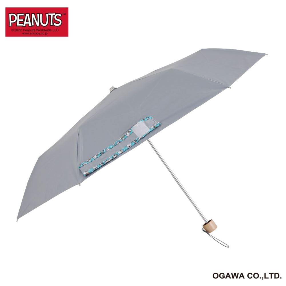 Ogawa Snoopy Folding Parasol for Women, 99.9% UV Protection, Heat Shielding, Water Repellent, Peanuts Space Design, 50cm, 6 Ribs, 56152