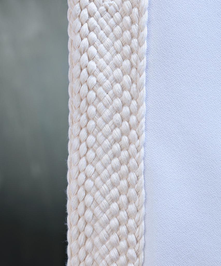 Kileutimuka Embroidered Ivory Rope Wide Pants White