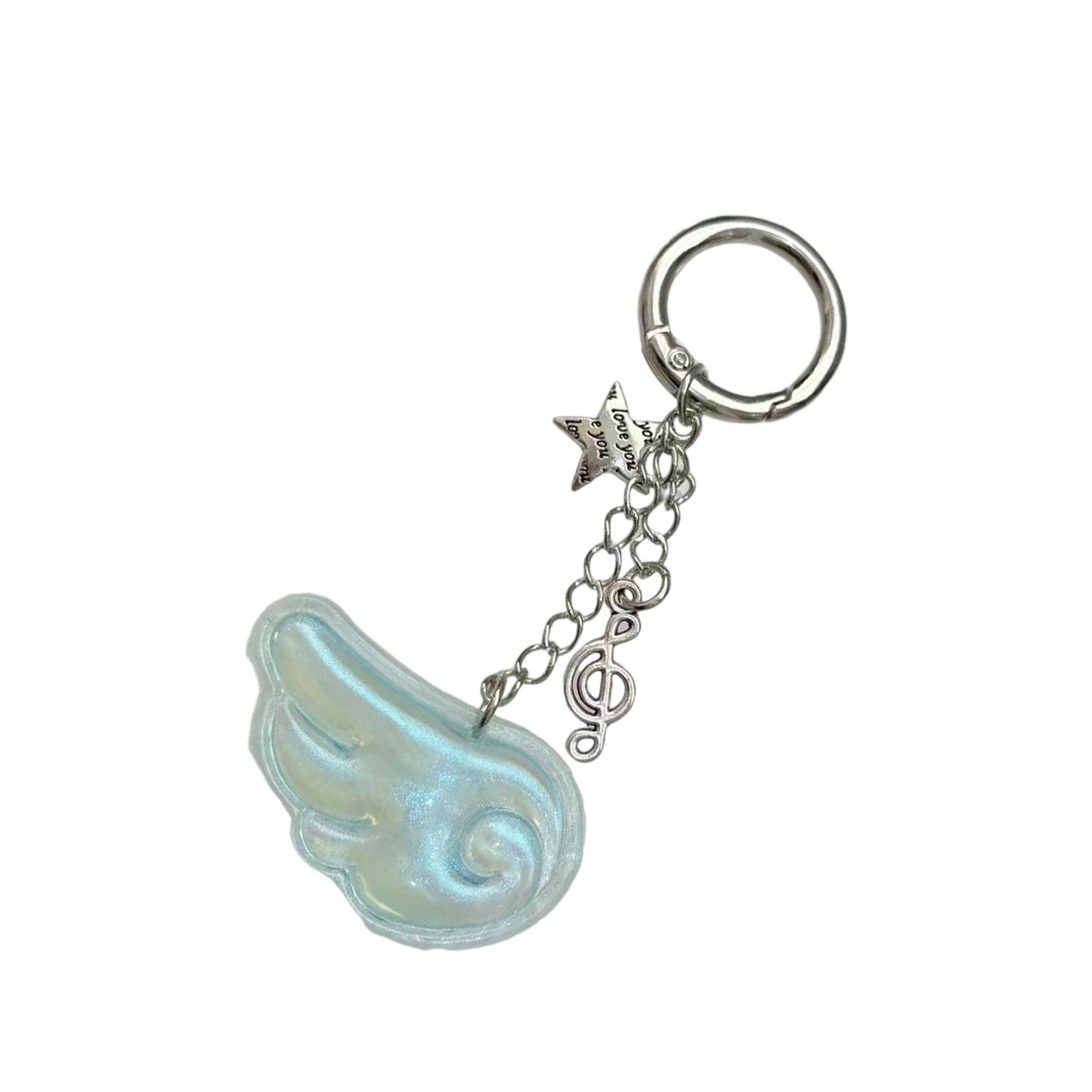 

Vintage Style Star Keychain Cute Earphones Accessory Acrylic Bag Charm Korean Fashion Gift For Her Birthday Present синий