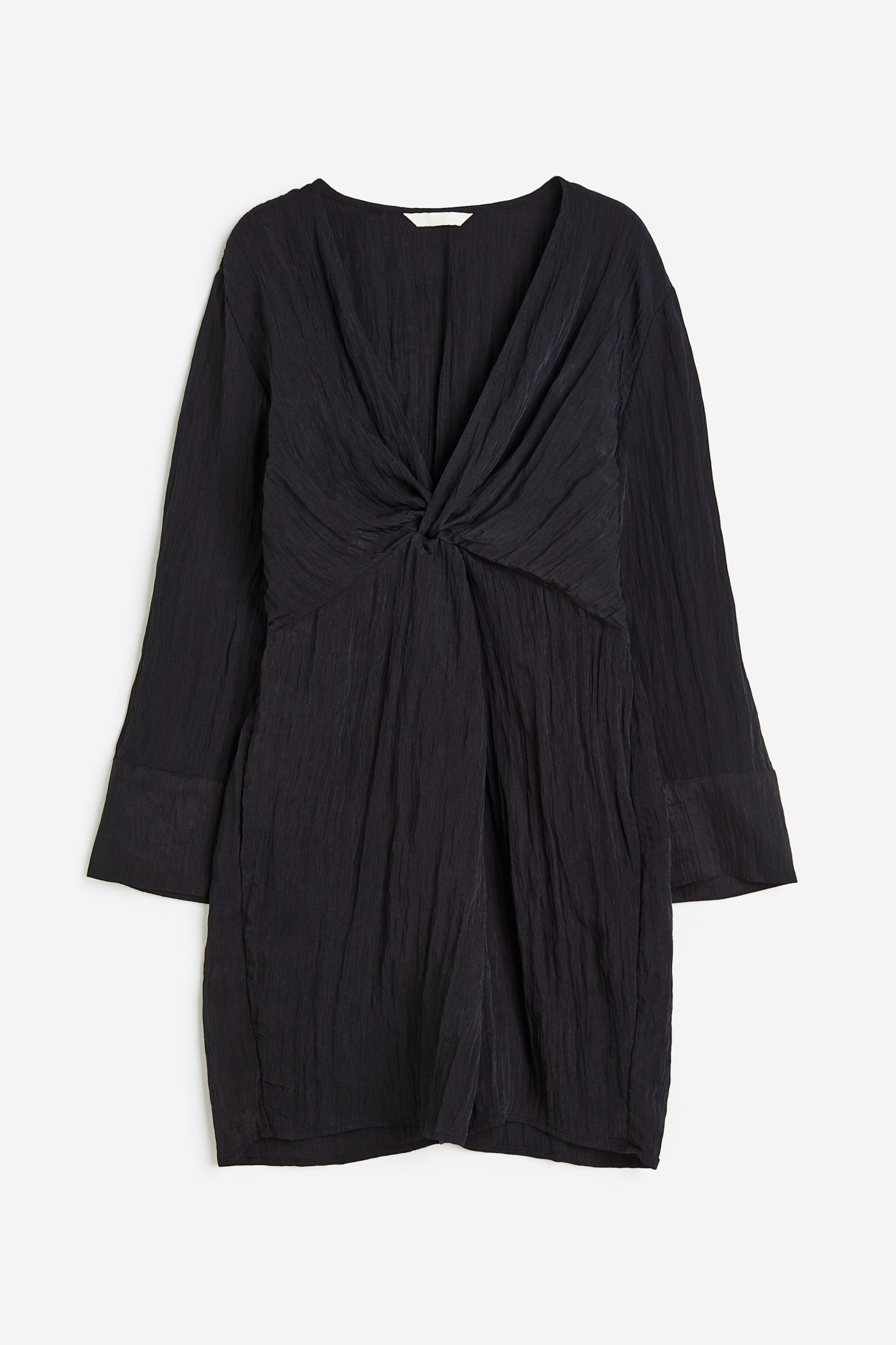 

Textured-weave knot-detail dress