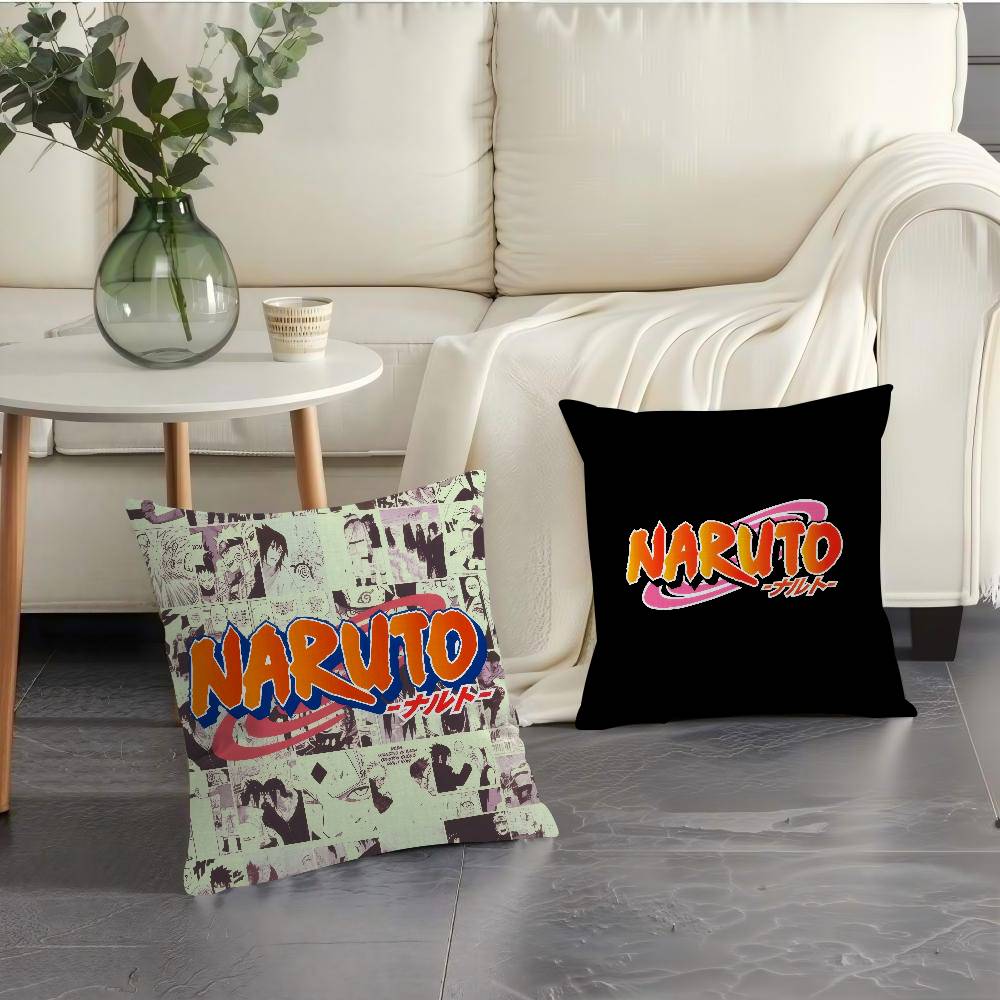 Anime Narutoes Logo Maple Design Cushion Cover Happy Autumn Harvest Decor Holiday Decorati Pillow Cover