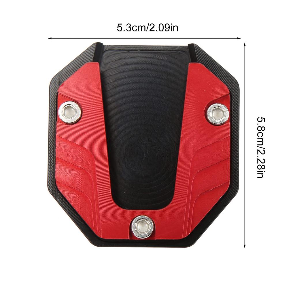 Motorcycle Universal Side Stand Side Stand Extender Aluminum Alloy Plate Dress Up Parts (Red)