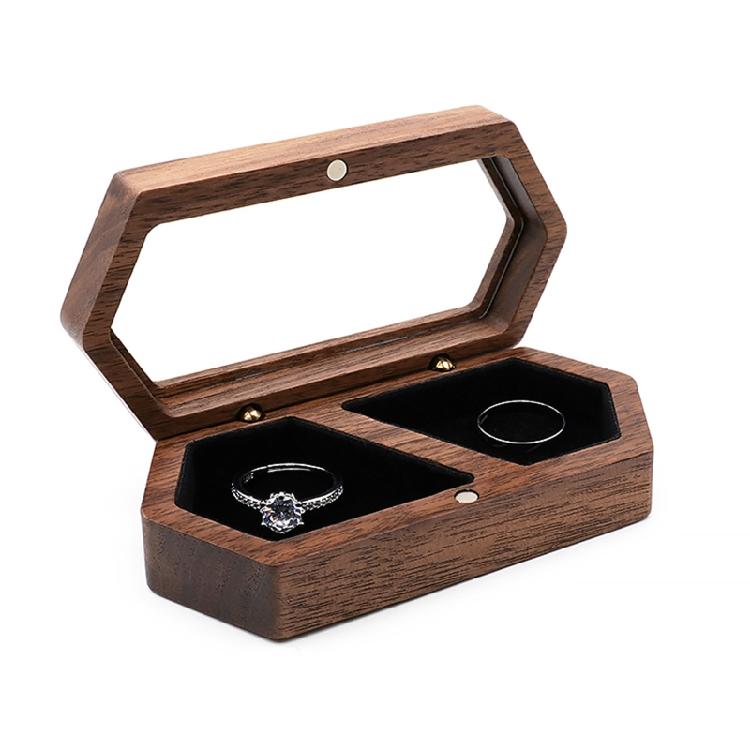 

Wooden Ring Box Earring Stud Holder Jewelry Organizer Display Gift for Women Ins